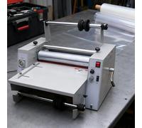 Electric Heating Film Coating Machine, Single Double-Sided Thermal Laminating Machine, Max Laminating Width 365MM, 1-5m/min Coating Speed, Laminating Temperature 70-130℃, for Home, Office, Factory