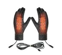 Electric Heating Gloves, Electric USB Heating Gloves with Touchscreen Control, Windproof 3-Stage Heating Gloves for Cycling, Skiing, Hiking, Driving