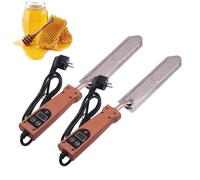 Electric Heating Honey Scraper, Honey Extractor Electric, Stainless Steel Tools Extractor with Memory Function, 50-180℃ Temperature Control for Beginners and Professional Beekeeper (2Pcs,US Standard)