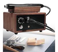 Electric Heating Ironing Machine, Hot Leather Edge Creaser Machine, Electric Leather Heat Edge Creaser Machine with 5 Hot Heads and 10 Gears Temperature Control