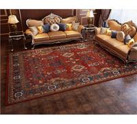 Electric Heating Mat, Velvet Heated Floor Pad with Thermostat and Timer, Indoor Carpet Heater for Under Desk, Foot Warmer, 140x200 cm