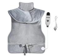 Electric Heating Neck and Shoulder Pad for Neck and Shoulders and Back W/ 9 Heat Options Ergonomic Heated Wrap Heating Pad with Massager for Neck and Shoulders for Women Men Mom Wife and Grandma