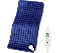 Electric Heating Pad,2025 Upgraded Dual Mode Controller (Manual and auto Off Mode),Multiple Safety protections, Comfortable Soft, Machine Washable（12"x 24" Dark Blue）