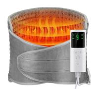 Electric Heating Pad for Back, 12'' x 50'' Heating Pad Wrap, Lumbar Warmer Pad for Waist Belly Leg, Fast Heating, 9 Temperature Settings, 4 Gears Timing, Overheating Protection, Washable
