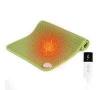 Electric Heating Pad for Back Pain and Period Cramps, 4 Timers - 2h Auto-Off - 9 Heat Settings Machine Washable Electric Heating Pad, for Women, Men, Green,12x16in/30x40cm