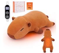Electric Heating Pad for Cramps&Menstrual Pain Relief,14''Capybara Stuffed Animal Plush Heating Pad,USB Powered Portable Plush Heated Stuffed Animals for Neck/Back/Shoulder,Gift for Women Girls Teens