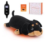 Electric Heating Pad for Period Pain Relief Heating Pad Cramps USB Powered Cuddly Soft 14" Animal Plush Heat Pad Electric Heat Pad for Neck Shoulder Back Animal Shaped Heated Pad (Black)
