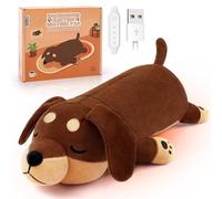 Electric Heating Pad for Period Pain Relief Heating Pad Cramps USB Powered Cuddly Soft 14" Animal Plush Heat Pad Electric Heat Pad for Neck Shoulder Back Animal Shaped Heated Pad (Dark Brown)