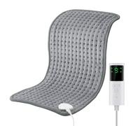 Electric Heating Pad, Soft Heated Pad with LCD Controller, 9 Heating Levels, 4 Gears Timing, Fast Heating & Machine Washable, Great for Back Neck Shoulder Belly Leg Arm-11.4"x22.8"