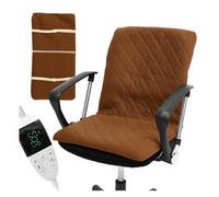 Electric Heating Pad with 30 Temperature Settings and 12 Timer Options Heated Seat Cushion for Office Chair Suitable for Shoulders, Neck, Waist, Abdomen, Back,Brown