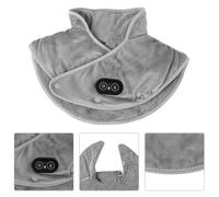Electric Heating Shoulder Neck Pad, Polyester, Grey, 41x29cm, 3-Level Temperature Control, Vibration Massage, USB Powered, 248.4g