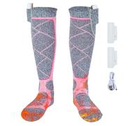 Electric Heating Socks - 2200mAh Battery Powered Thermal Winter Plush 3 Temperature Settings | Electric Heating Socks For Men Women Outdoor Cold Weather Ski Hiking Camping Fishing Work Warm Comfort