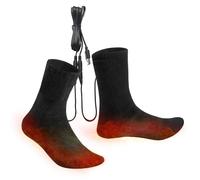 Electric Heating Socks For Men And Women, Black Breathable USB Heated With Silicone Heating Wire, Thermal Foot Warmer Quick Heatings Long Socks For Outdoor Sports