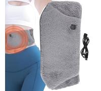 Electric Heating Waist Belt - 3-Level Adjustable Temperature | Portable Heated Belly Warmer for Menstrual Cycle Back Abdomen Relief - Soft Crystal Velvet Abdominal Pad for Home Office Travel Use