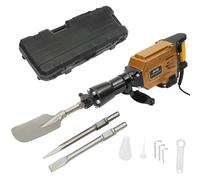 Electric Heavy Duty Jack Hammer, 1700W Concrete Breaker Pneumatic Drill Jack Hammer Concrete Breaker with 3 Drill bits, Garden Tree Digger with Scraping Chisel and Point Chisel, Carrying Case