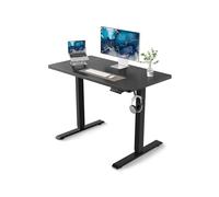 Electric Height Adjustable Desk 160x80 cm - Ergonomic Silent Standing Desk for Home Office, Study & Gaming - Noise-Free Motor for Back & Neck Health (Black, 140x60)