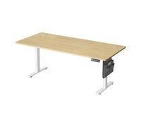 Electric Height Adjustable Standing Desk With Memory Settings, Golden Oak
