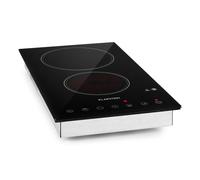 Electric Hob Cooker Built-in Halogen Range Cooker 2 Ring Glass Ceramic Timer LED