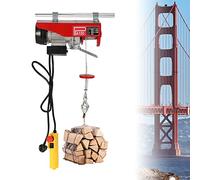 Electric Hoist, 480W Electric Rope Hoist with Wired Remote Controller, Electric Cable Winch, for Factories, Docks, Warehouses, Logistics, Construction Sites, Car Manufacturers, Railways, 24*10*12cm