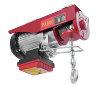 Electric Hoist Lift 800kg 39.37ft Wireless Control Steel Rope Electric Winch 39.37/19.69ft Lifting Height Overhead Lifting Crane for Home Garage Warehouse 1450W