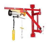 Electric Hoist Wall Bracket with Double Rotating Folding Arm - 220V/110V, 200kg Lifting Capacity, 20m Reach, 850W Heavy-Duty Household Hoist System