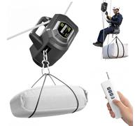 Electric Hoist Winch, Rechargeable Ascender, Remote Control, 14m/min，2800m Running, Portable Rope Climbing, for HVAC Installation, Lifting, High-altitude Cleaning