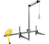 Electric Hoists Side Crank Folding Lift Crane For Air Conditioner Outdoor Unit Installation And High Altitude Maintenance Tool Hoist Chain Lift(Rise 25m-1200 pound)