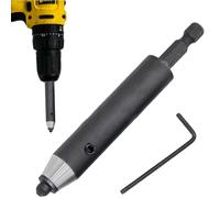 Electric Hole Punch Tool - Heavy Duty Leather Cutter, Precision Belt Puncher | 0.39/0.59 Inch Clean Cut Heads, Revolving Drill Adapter Design, Durable Punching Mechanism Leather Work, Craft Studio