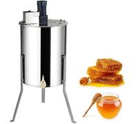 Electric Honey Extractor - 2/3/4 Frames Beekeeping Equipment with 120W Adjustable-Speed Spinner, Stainless Steel Honey Separator for Apiary and Backyard