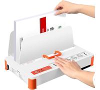 Electric Hot Melt Glue Binding Machine, Thermal Binder for A4 A3 A5 Short Edge Paper, Heat Activated Bookbinding for Office School Desktop, Fast Heating