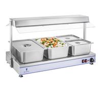 Electric Hot Plate 4 Halogen Lamps 2,000 W - Warming Trays by Royal Catering Silver