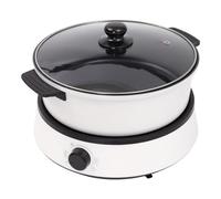Electric Hot Pot Cooker, 1350W Shabu Shabu Hot Pot, Separate Design Multifunctional Electric BBQ Grill Pot, 4L Electric Non Stick Hotpot with Multi Power Control, for Party, Family, Friend Gathering