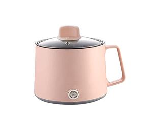 Electric Hot Pot, Mini Multi-function Rice Cooker, 1.5L/1.7L Rapid Noodles Cooker, Mini Stock Pot Non-Stick for Soup, Ramen, Pasta, Egg, Dumplings, with Over-Heating Boil Dry Protection (1.5L Pink)