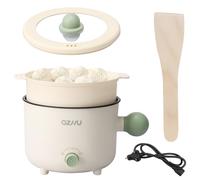 Electric Hot Pot with Steamer, 1.8L/54oz Rapid Noodles Cooker with 2 Power Level, Portable Travel Electric Skillet Non Stick Mini Stock Pot Multi-Function Hot Pots Cooker for Pasta Ramen Noodles