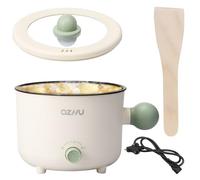 Electric Hot Pot with Steamer, 1.8L/54oz Rapid Noodles Cooker with 2 Power Level, Portable Travel Electric Skillet Non Stick Mini Stock Pot Multi-Function Hot Pots Cooker for Pasta Ramen Noodles