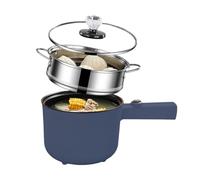 Electric Hot Pot with Steamer, Portable Nonstick Frying Pan, 1.8L Non-Stick Multifunctional Hot Pot Cooker,Electric Shabu Shabu Cooker for Noodle, Oatmeal, Pasta, Ramen