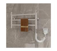 Electric Hot Towel Racks Wall Mounted, Heated Towel Warmer for Bathroom 35W, 3 Bars Stainless Steel Small Towel Drying Rack with Constant Temperature, Plug In,A Silver,Right Line
