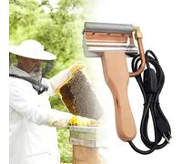 Electric Hot Uncapping Knife for Beekeeping, Honey Cutter and Beeswax Heating Scraper, Wood Handle Honey Extractor Tool for Efficient Honey Extraction