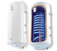 Electric Hot Water Cylinder 80 Litre with Internal Heat Exchanger High Efficiency TESY BiLight 2000W Right Hand Side Connections