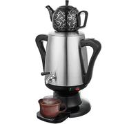 Electric Hot Water Dispenser - 1.5L Stainless Steel Pot with Anti-Scald Handle & Ceramic Cup for Coffee & Tea, Perfect for Home and Office Use