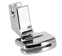 Electric household sewing machine accessory with metal pleating presser foot to improve fabric texture through controlled shirring and gathering techniques