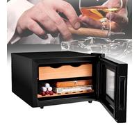 Electric Humidor, 100~150Pcs Cigar Humidor Cabinet with Cooling Temperature Control, Electric Cooling Cigar Fridge with Cedar Wood Shelves(Black)