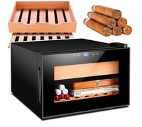 Electric Humidor for Home Use, Touch Control, LED Lighting, 11-18℃ Temperature Adjustment, Holds 150 Cigars, 25L Capacity