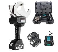 Electric Hydraulic Cable Cutter, 50mm/65mm/75mm Cordless Ratchet Wire Cutting Tool with 2 * 4.0 Ah Batteries, Portable Copper Aluminium Cable Shears for Cu Al Wire EC-75M