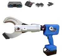 Electric Hydraulic Cable Cutter 80KN, Portable Cutting Tool with 2 Removable Batteries, Ideal for Copper/Aluminum and Armored Cable, Cable Cutter Kit