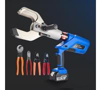 Electric Hydraulic Cable Cutter - Battery Powered 18V Ratchet Tool for Copper and Aluminum Cable, Intelligent Display, Fast Cooling