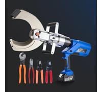 Electric Hydraulic Cable Cutter - Battery Powered 18V Ratchet Tool for Copper and Aluminum Cable, Intelligent Display, Fast Cooling