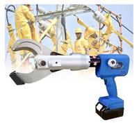 Electric Hydraulic Cable Cutter - Cutting Tool for Copper and Aluminum with 2 Removable Batteries, Ideal for Armored Cables