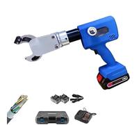 Electric Hydraulic Cable Cutter - Portable Cordless Kit with 2 Removable Batteries, 80KN Crimping Force for Efficient Wire Cutting