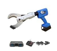 Electric Hydraulic Cable Cutter, Portable Cordless Wire Cutting Tool with Removable Batteries, Crimping Force 80KN, Ideal for Heavy-Duty Cable Cutting